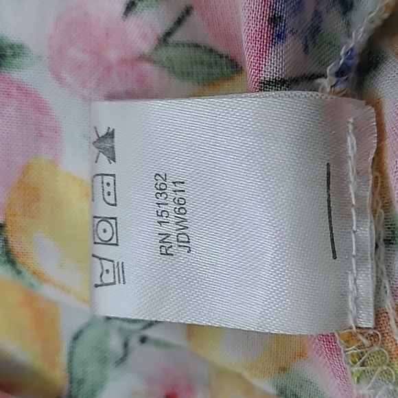 Just Found Lemon Floral Print Multicolor Dress Juniors Medium - Picture 4 of 13